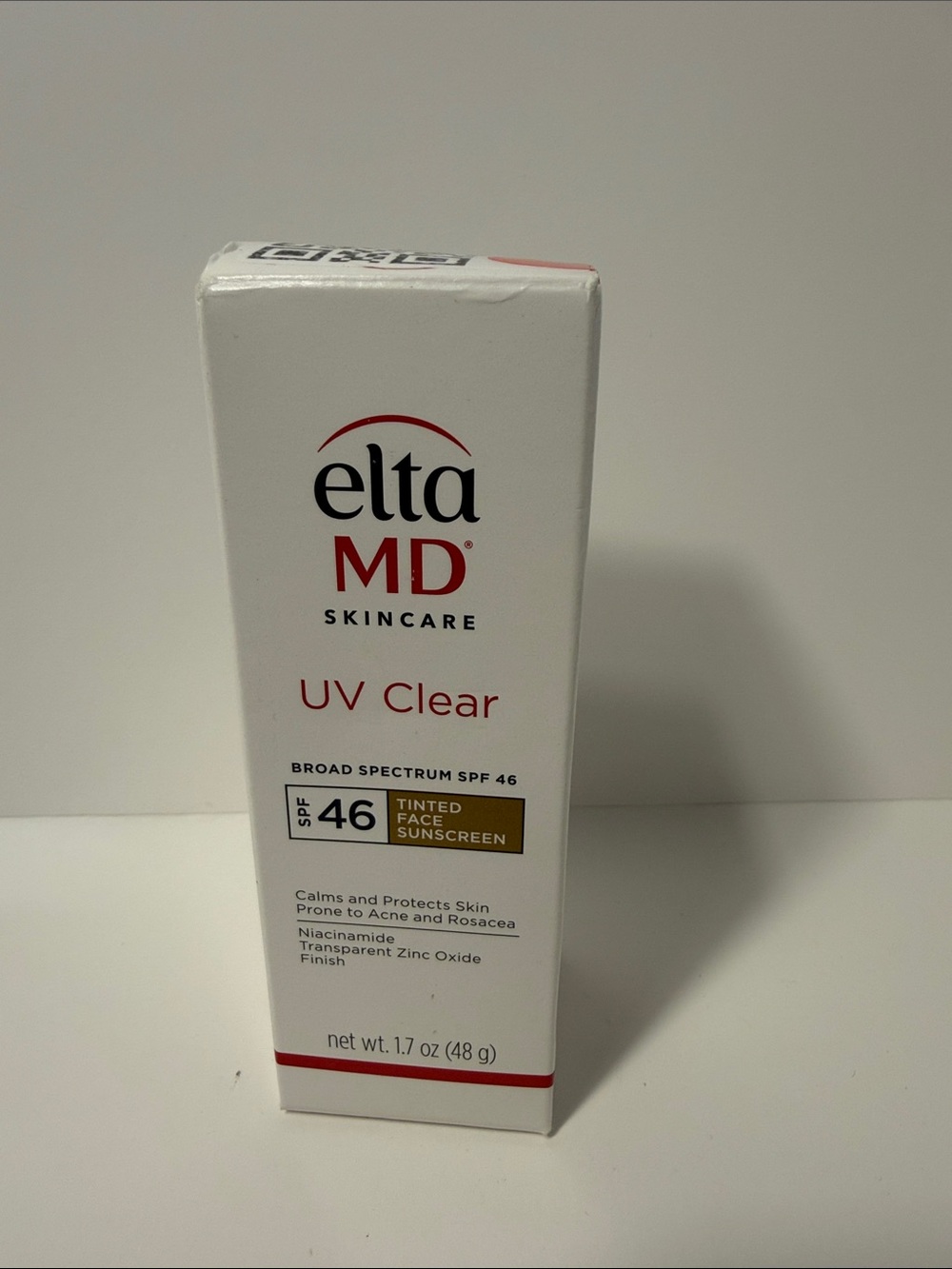 EltaMD UV Clear Tinted Face Sunscreen - White and Red Accents